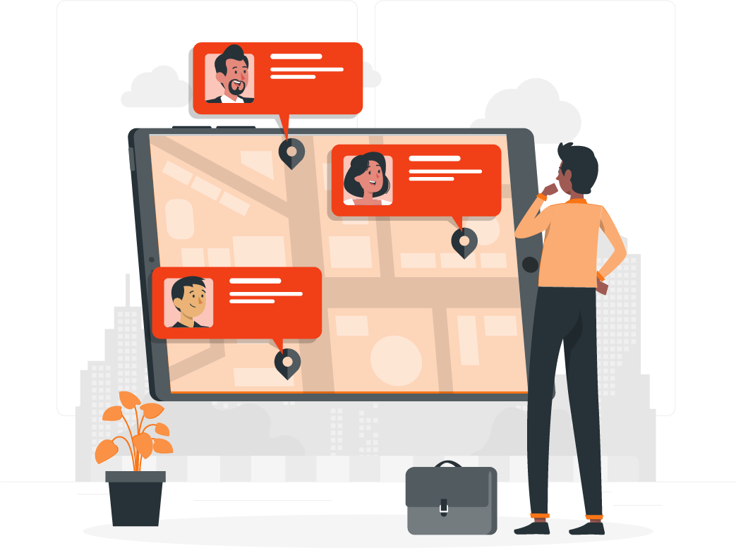 Field employee tracking software Business i ERP